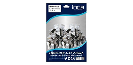 INCA  ICON-M25 CAT 5 RJ-45 METAL KONNEKTOR(25'Lİ P